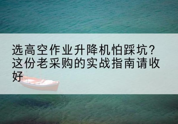 沛县高空作业升降机厂家推荐-选高空作业升降机怕踩坑？这份老采购的实战指南请收好